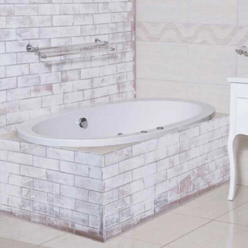 arena white bath tub